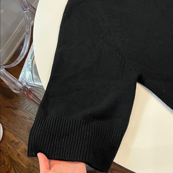 Theory Wool-Cashmere Turtleneck Sweater, Black - M - Picture 3 of 8